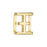 Regaliz Symbol Slider Bead, for 10mm Flat Leather Cord 'XI', Gold Plated (1 Piece)