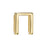 Regaliz Symbol Slider Bead, for 10mm Flat Leather Cord 'PI', Gold Plated (1 Piece)
