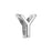 Regaliz Alphabet Slider Bead, for Oval Leather Cord 'Y', Silver Plated (1 Piece)