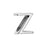 Regaliz Alphabet Slider Bead, for Oval Leather Cord 'Z', Silver Plated (1 Piece)