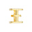Regaliz Symbol Slider Bead, for Oval Leather Cord 'XI', Gold Plated (1 Piece)