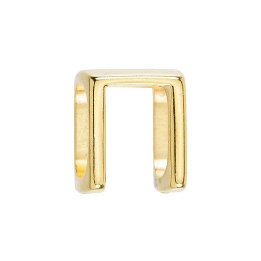 Regaliz Symbol Slider Bead, for Oval Leather Cord 'PI', Gold Plated (1 Piece)