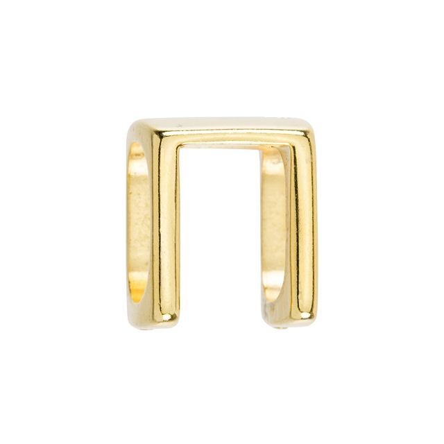 Regaliz Symbol Slider Bead, for Oval Leather Cord 'PI', Gold Plated (1 Piece)