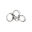Metal Connector Link, 4-Ring Nugget Bar 25x15mm, Antiqued Silver Plated, by TierraCast (1 Piece)