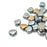 Matte Metallic Leather Rembrandt Matubo Ginkgo Two Hole Czech Seed Beads Tube