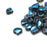 Jet AB Matubo Ginkgo Two Hole Czech Seed Beads Tube