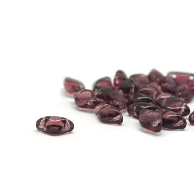 8x5mm Amethyst GemDuo 2-Hole Czech Beads Tube