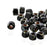 Matubo 3 Cut 6/0 Czech Glass Seed Beads in Jet Picasso