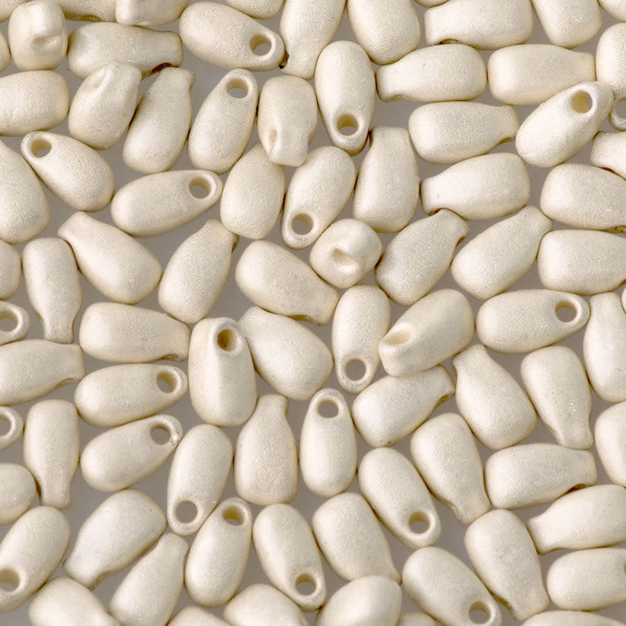 LDP-4201F - 3x5.5mm Long Drop Miyuki Beads - Galvanized Silver Matte