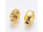 Antique Gold Tibetan-Style Skull Bead 8x6mm (10 Pieces)