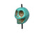 Dyed Magnesite Turquoise 12mm Skull (6 Pieces)
