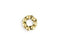 Vintaj 10K Antique Gold-Plated Dotted Ring Spacer 8mm