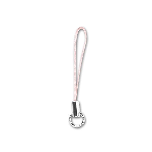 Cell Phone Strap For Charms Pink / Sterling Silver Ring (1 Piece)