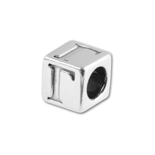 Bead, Greek Letter 'Gamma' 5.6mm, Sterling Silver (1 Piece)