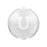 Alphabet Bead, Round with Letter 'U' 12mm, Sterling Silver (1 Piece)