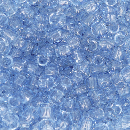Toho RE:Glass Seed Beads, Round Size 8/0, #5013 Transparent Blue, (2.5" Tube)