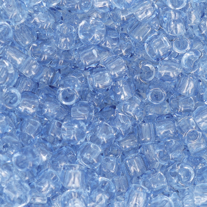 Toho RE:Glass Seed Beads, Round Size 8/0, #5013 Transparent Blue, (2.5" Tube)