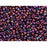 TOHO Bead Round 8/0 Matte Raku Nickel Plate Plum/Teal Iris 2.5-Inch Tube