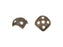 Vintaj Natural Brass Square Bead Cap 7mm