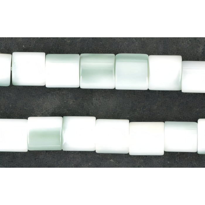 Czech Cylinders 6mm Luster - Opaque Prairie Green 1/2 coat (25pcs)