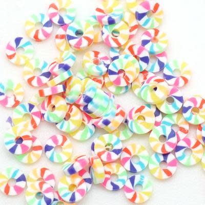 4mm Vinyl/Vulcanite Heishi Beads - Mixed Colors (Candy)