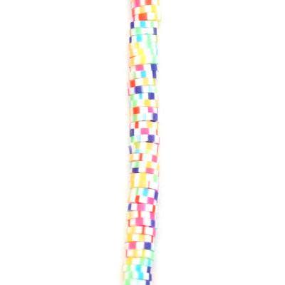 4mm Vinyl/Vulcanite Heishi Beads - Mixed Colors (Candy)