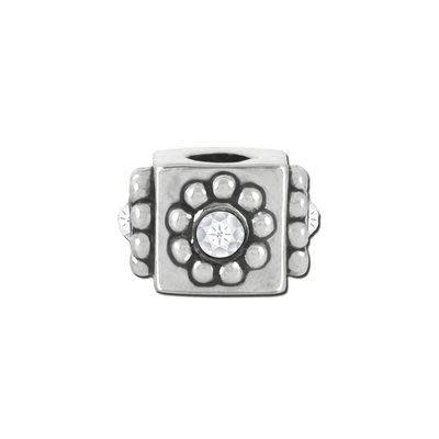 Clear Crystal Rhinestone Cube Bead for 2mm Leather