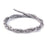 5mm Metallic Silver Matte Glass Tube Beads