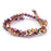 6mm Metallic Rainbow Red Matte Round 6 Dot Glass Beads