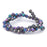 8mm Metallic Rainbow Matte Star Cut Glass Beads
