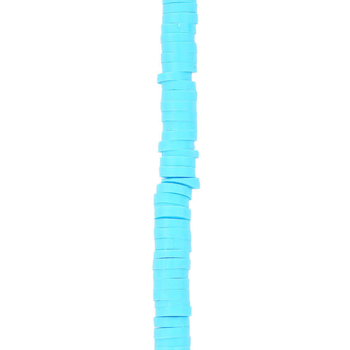 4mm Vinyl/Vulcanite Heishi Beads - Blue