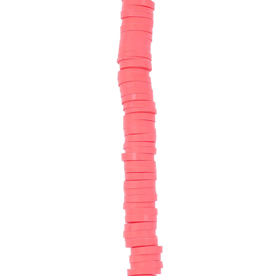 6mm Vinyl/Vulcanite Heishi Beads - Red