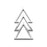 55x25mm Christmas Tree/Arrow Connector/Pendant - Rhodium Plated