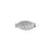 23mm Antique Silver Plated Bali Style Circle Pattern Flat Oval Beads (5 Pieces)