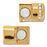 Gold Plated Magnetic Clasp with Row of Clear Crystals For Licorice Leather