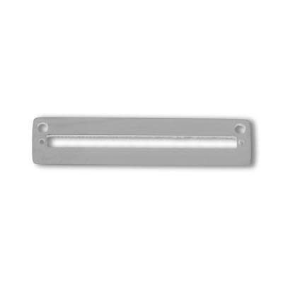 Silver-Plated Stainless Steel Beadable Bar Pendant
