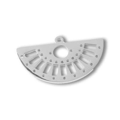 Silver-Plated Stainless Steel Beadable Fan Pendant