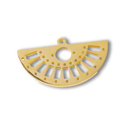 Gold-Plated Stainless Steel Beadable Fan Pendant