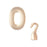 Gold Hook and Eye Clasp for 2mm Round Leather