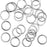 6mm Imitation Rhodium Plated 21 Gauge Round Jump Ring (25 Pieces)