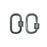 20mm Gunmetal Jewelry Carabiner with Rhinestone Lock Clasp or Pendant