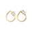 21mm Gold Plated Teardrop Jewelry Carabiner with Rhinestone Lock Clasp or Pendant