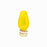 15mm Yellow Christmas Lightbulb Lampwork Glass Bead (5 Pieces)