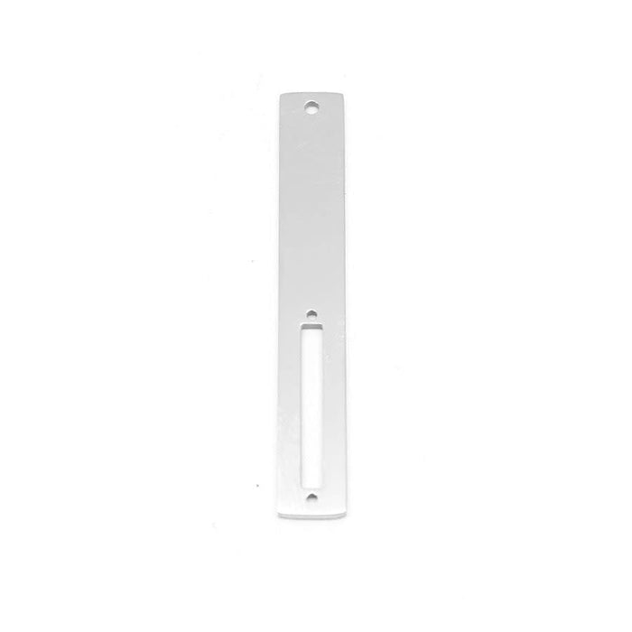 Silver-Plated Stainless Steel Beadable Rectangular Pendant