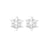 20mm Pearl Acetate Cutout Snowflake Pendant (2 Pieces)