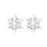 35mm Pearl Acetate Cutout Snowflake Pendant (1 Pair)