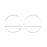 Sterling Silver Wire Horizon Line Hoop Earrings by Nina Designs (1 Pair)
