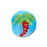 16mm Palm Tree Disc Lampwork Beads (3 Pieces)
