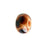 12mm Tan with Purple Dots Glass Lampwork Beads (5 Pieces)