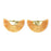 27x47mm Mustard Flat Half Circle Fan Tassel with Gold (1 Pair)